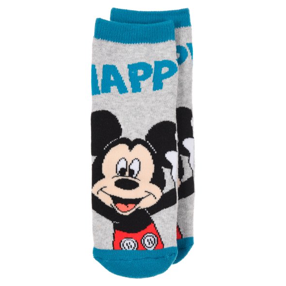 Αντιολισθητικές κάλτσες "Mickey mouse" γκρι μελανζέ