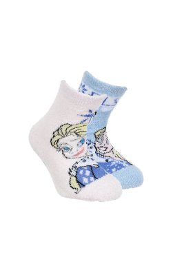 Σετ 2 ζευγάρια αντιολισθητικές φλις κάλτσες "Frozen" ροζ