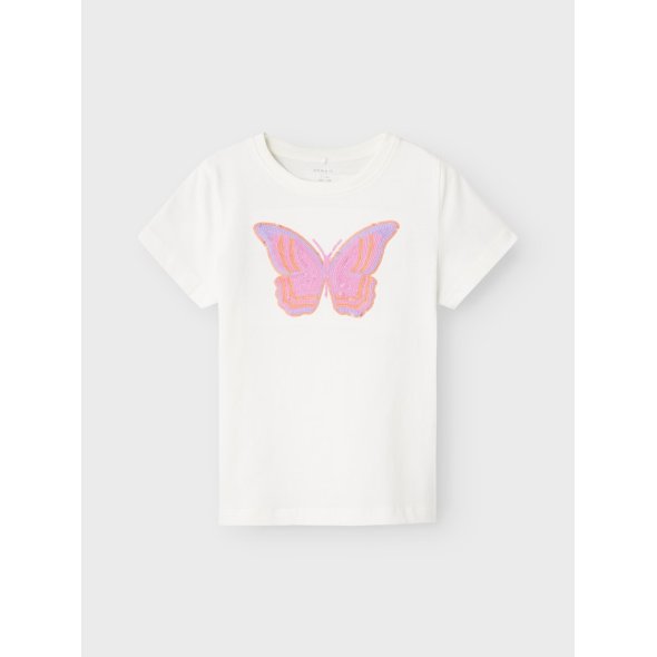 Μπλούζα κοντομάνικη κορίτσι "Butterfly" λευκή