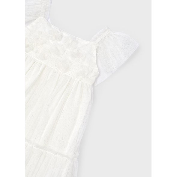 Φόρεμα "Cutes flowers" λευκό