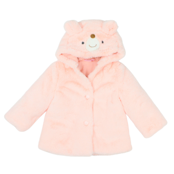 Παλτό γουνάκι "Bear" ροζ