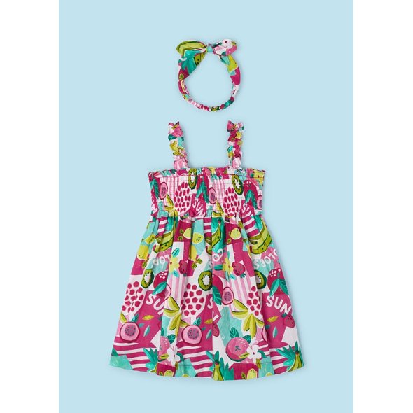 Φόρεμα με κορδέλα "Summer mood" φούξια