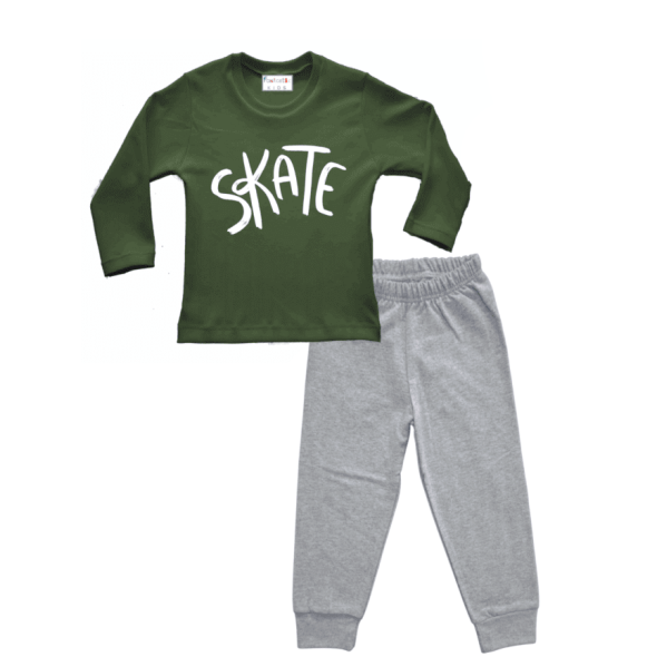 Πυτζάμα φούτερ "Skate" χακί