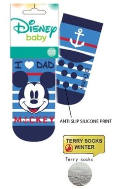 Σετ 2 ζευγάρια αντιολισθητικές κάλτσες "Mickey Mouse" μπλε