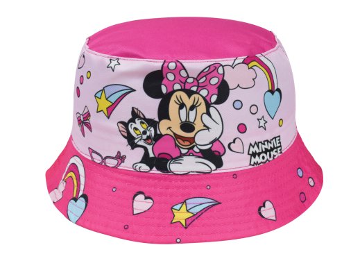 Στρογγυλό καπέλο "Minnie and Figaro" φούξια