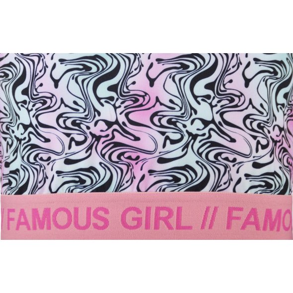 Αθλητικό top "Famous Girl" ροζ