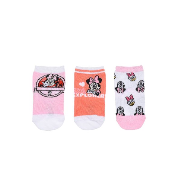 Σετ 3 ζευγάρια κάλτσες "Minnie Mouse" ροζ