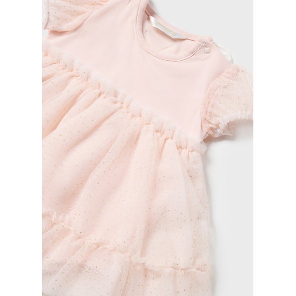 Φόρεμα κορμάκι με κορδέλα "Fairy baby" σομόν