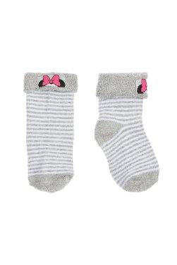 Σετ 2 ζευγάρια κάλτσες πετσετέ "Minnie Mouse" μελανζέ