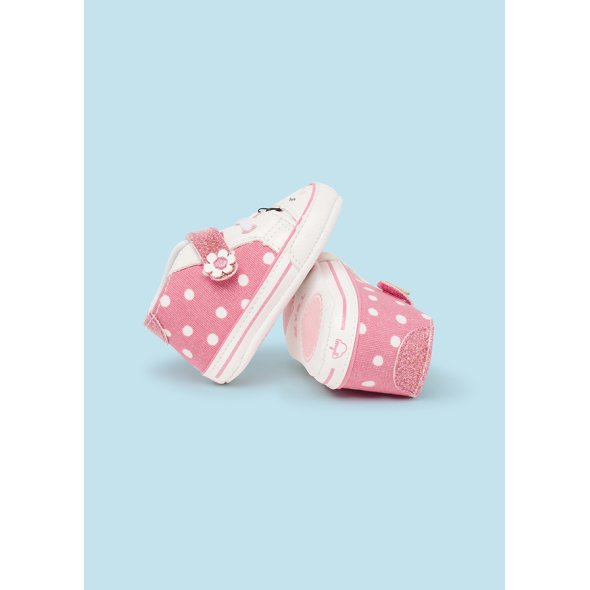 Παπούτσια σπορ αγκαλιάς βρεφικό κορίτσι "Pink bee" ροζ