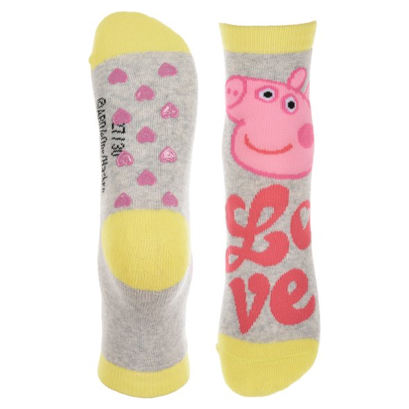 Αντιολισθητικές κάλτσες "Peppa pig" μελανζέ