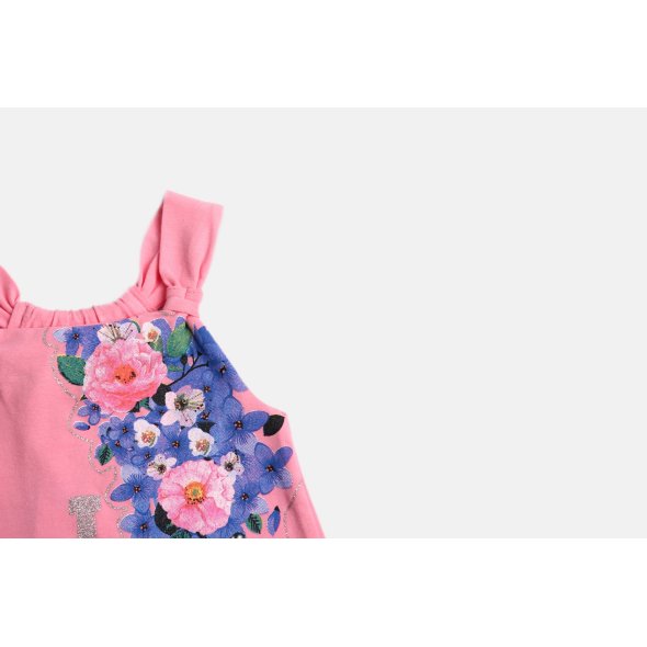 Φόρεμα "Flowers" ροζ