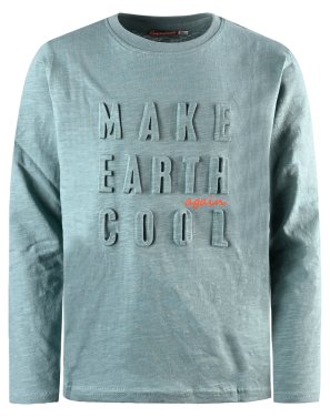 Μπλούζα "Make earth cool" χακί (6-16)