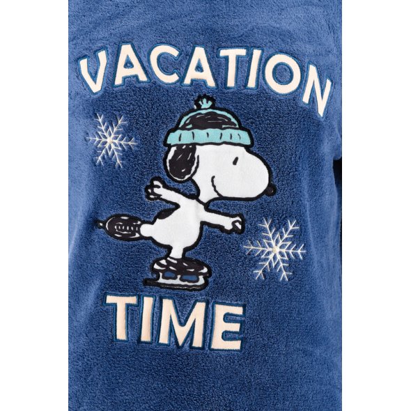 Πυτζάμα φλις "Snoopy vacation time" μπλε