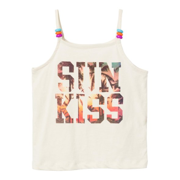 Μπλούζα αμάνικη κορίτσι "Sun kiss" εκρού