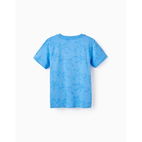 Σετ 2 μπλούζες κοντομάνικες αγόρι "Tropical state of mind" μπλε-γαλάζιο