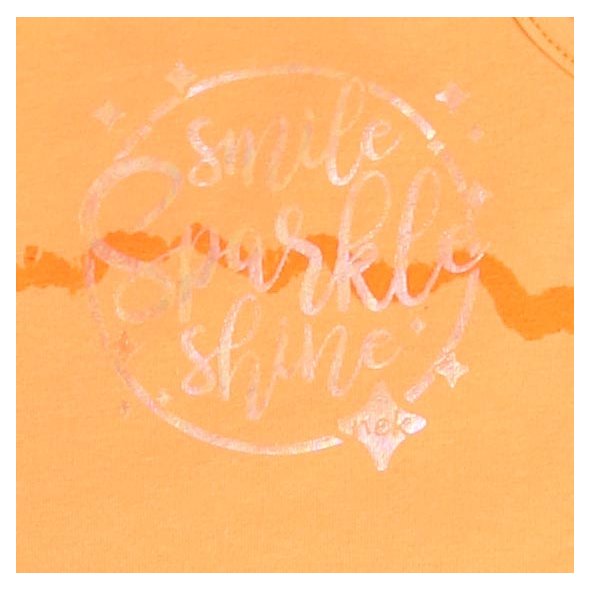Φόρεμα μακό "Smile sparkle shine" πορτοκαλί
