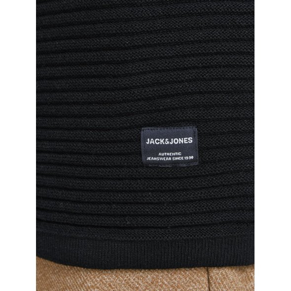 Πλεκτό πουλόβερ "J&J" μαύρο