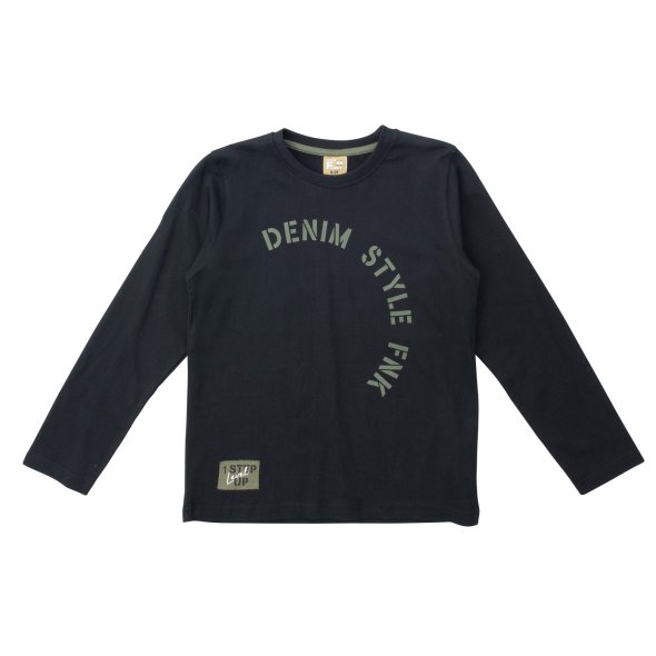 Μπλούζα "Denim style" μαύρη
