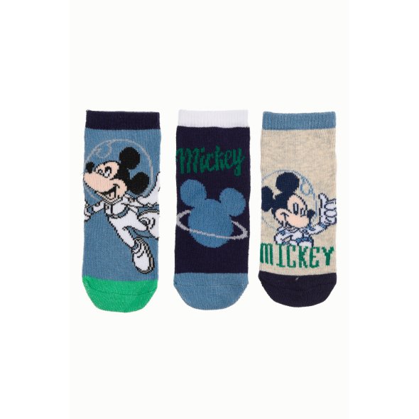 Σετ 3 ζευγάρια κάλτσες baby "Mickey mouse" ραφ