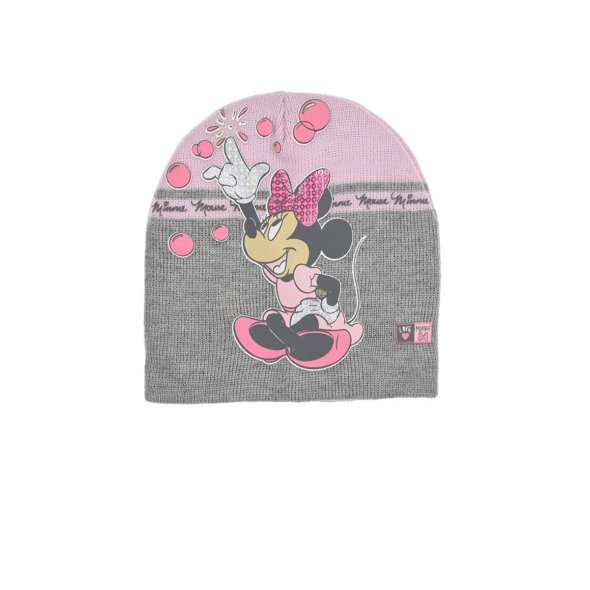 Σκούφος Disney "Minnie Mouse" ροζ-γκρι μελανζέ