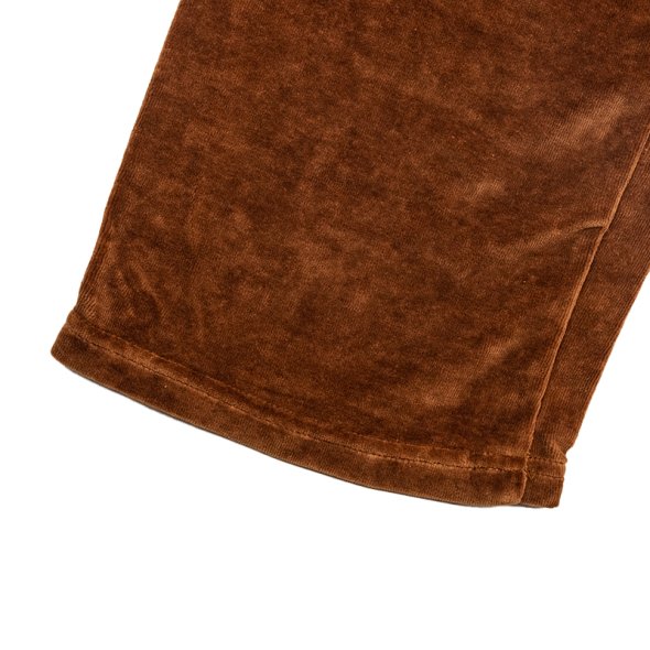 Παντελόνι φόρμας βελουτέ ίσιο "Pocket" καφέ