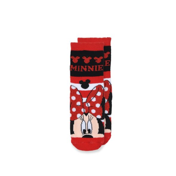 Αντιολισθητικές κάλτσες "Minnie Mouse" μαύρο-κόκκινες