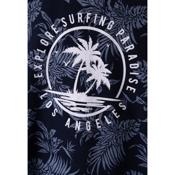 Σετ με τζιν βερμούδα "Surfing paradise" μπλε