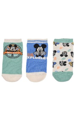 Σετ 3 ζευγάρια κάλτσες "Mickey Mouse" μέντα