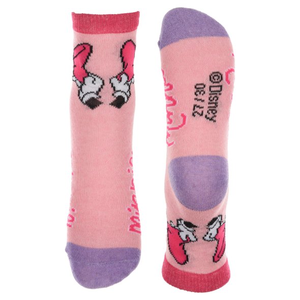 Σετ 3 ζευγάρια κάλτσες "Minnie mouse" ροζ