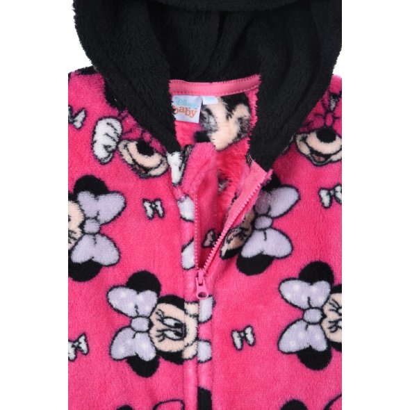 Ολόσωμη πυτζάμα φλις Minnie Mouse ροζ