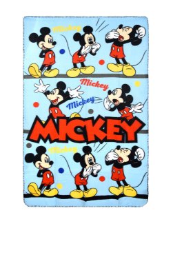 Κουβέρτα φλις "Mickey" γαλάζια