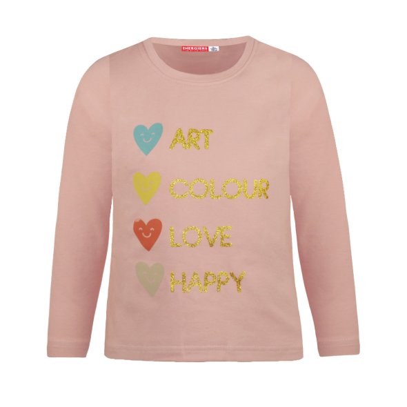 Μπλούζα "Art Colour Love Happy" ροζ