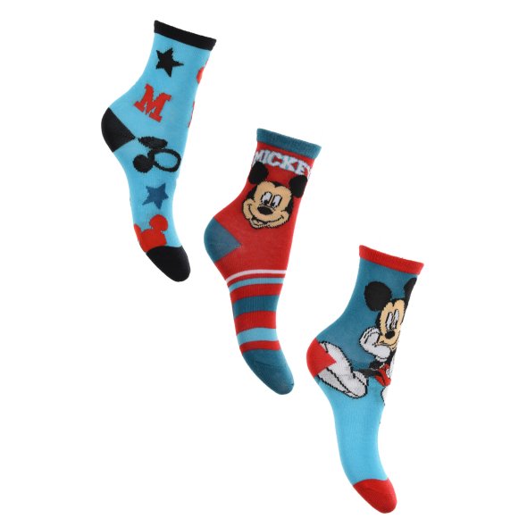 Σετ 3 ζευγάρια κάλτσες "Mickey mouse" πετρόλ