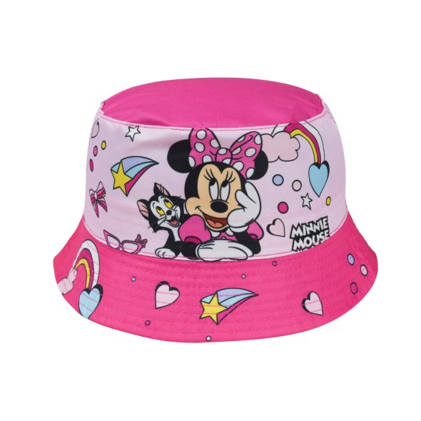 Στρογγυλό καπέλο "Minnie and Figaro" φούξια