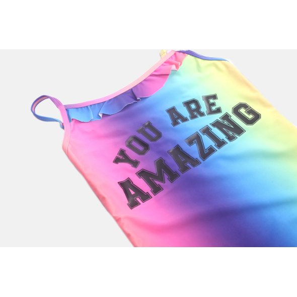 Ολόσωμο μαγιό "You are amazing" ροζ