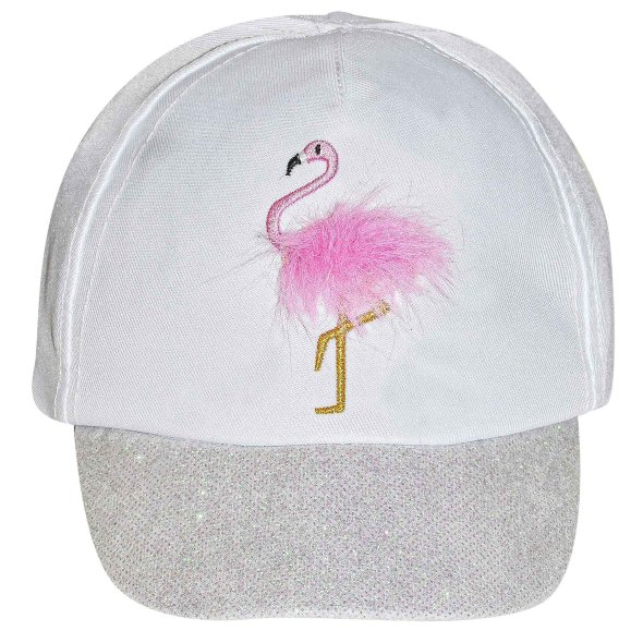 Καπέλο τζοκευ "Flamingo"  λευκό