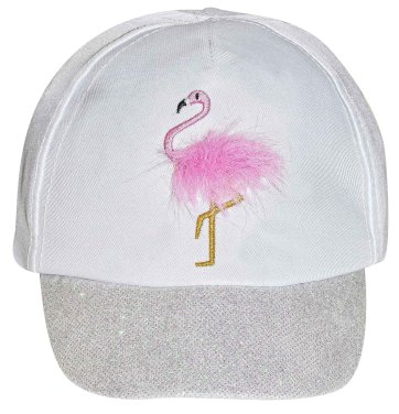 Καπέλο τζοκευ "Flamingo"  λευκό