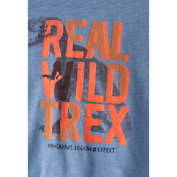 Σετ με τζιν βερμούδα "Real wild trex" γαλάζιο