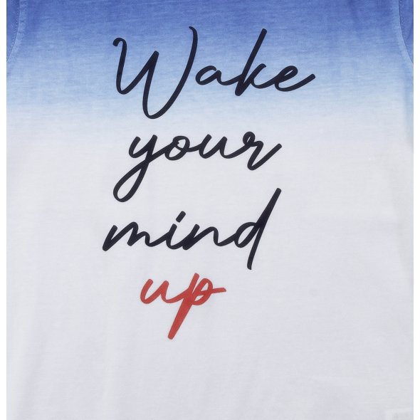 Μπλούζα "Wake your mind up" λευκή