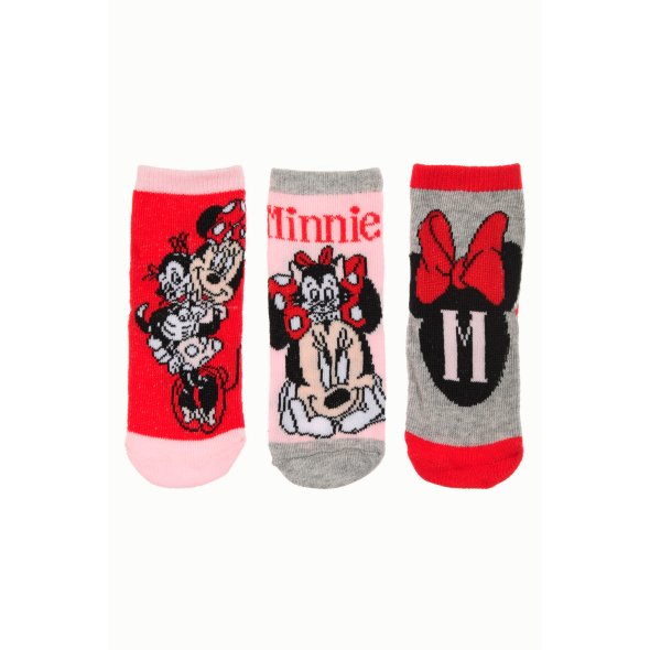 Σετ 3 ζευγάρια κάλτσες baby "Minnie mouse" κόκκινο
