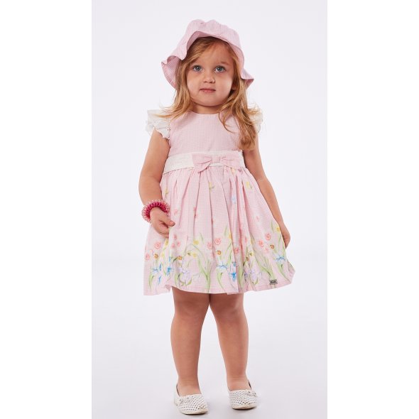 Φόρεμα με καπέλο "Summer Flowers" ροζ