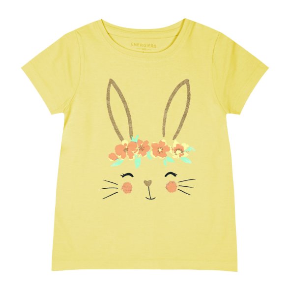 Μπλούζα κοντομάνικη κορίτσι "Spring bunny" κίτρινη