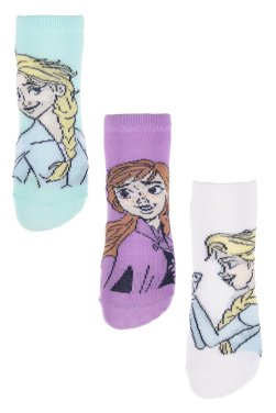 Σετ 3 ζευγάρια κάλτσες κοντές "Frozen" μέντα