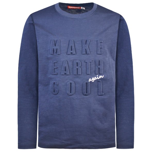 Μπλούζα "Make earth cool" μπλε