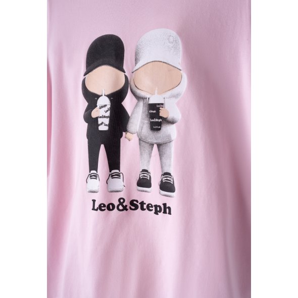 Σετ κάπρι κορίτσι "Leo & Steph" ροζ
