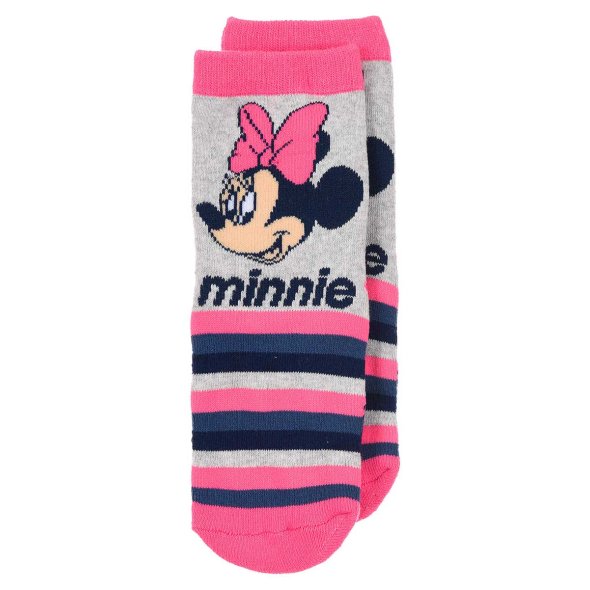 Αντιολισθητικές κάλτσες "Minnie mouse" γκρι μελανζέ