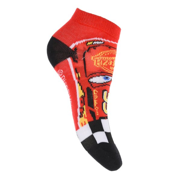 Σετ 3 ζευγάρια κάλτσες κοντές "Cars" κόκκινο