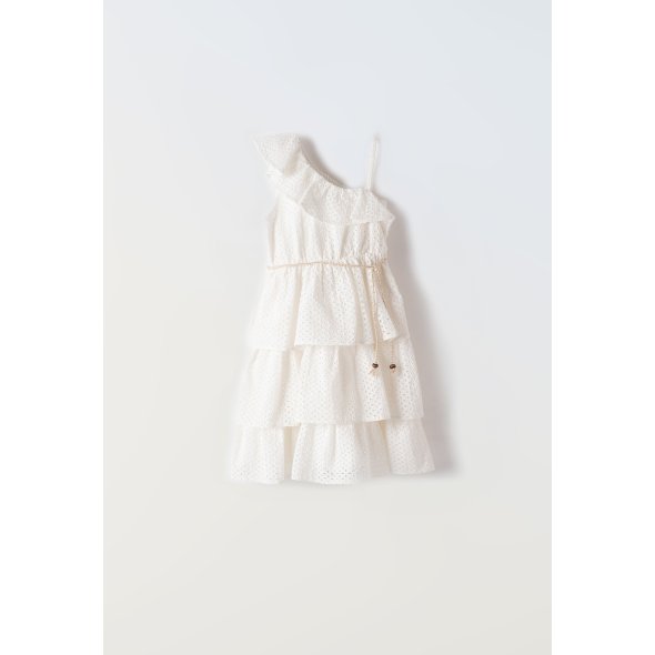 Φόρεμα κιπούρ "Sweet girl" λευκό