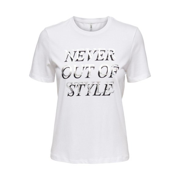 Μπλούζα κοντομάνικη "Never out of Style" λευκή